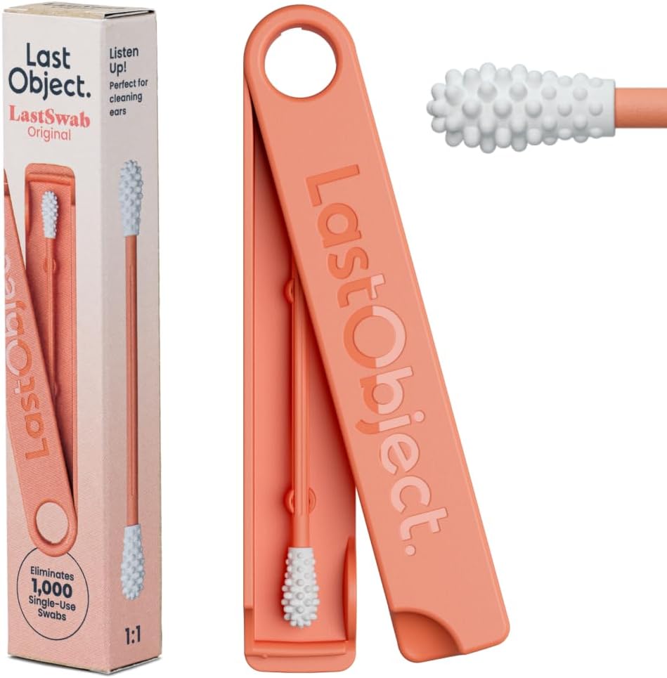 LastSwab® Reusable Buds Swabs for Ear Cleaning - The Sustainable and Sanitary Alternative to Single-Use Q Tips - Zero Waste and Easy to Clean - Comes with a Convenient Travel Case Holder