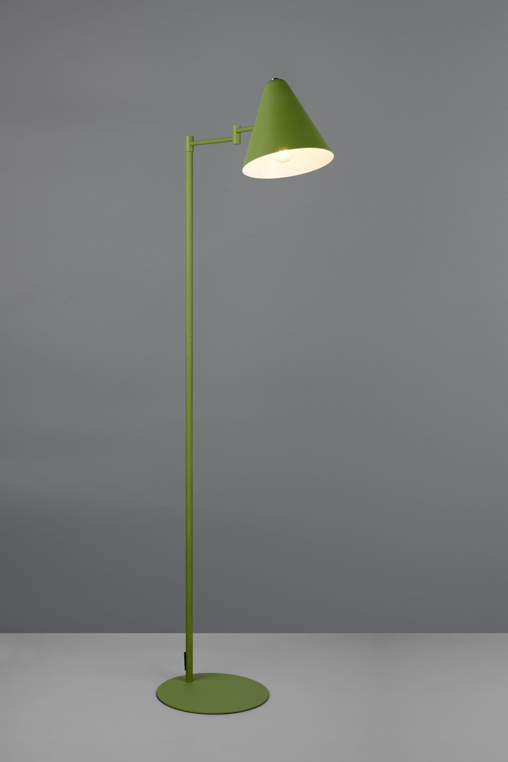 Trio Leuchten Stehleuchte Cosima 463900115, Metall Grün, exklusive 1x E14, flexibles Gelenk