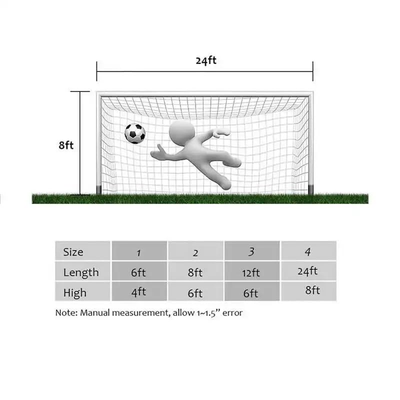 Rete Da Calcio Rete da calcio 6X4FT/8 X6FT/12X6FT/24X8FT di ricambio for sport