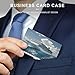 VstaDank Cruise Ships Business Card Holder Fashion Aluminum Alloy Flip Cover Credit Card Holder High End Professional Name Cards Case Exquisite Pocket Metal Cards Holder for Work
