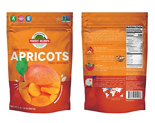 Sun-Dried Apricots - 32oz, NO Added Sugars, Non-GMO, Gluten Free, Vegan, Halal & Kosher
