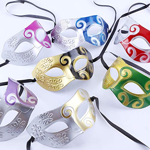 DesignerBox 14 Pieces Masquerade Masks, Half Face Mardi Gras Masquerade Mask Venetian Masks Set (Set 2) - Image 4