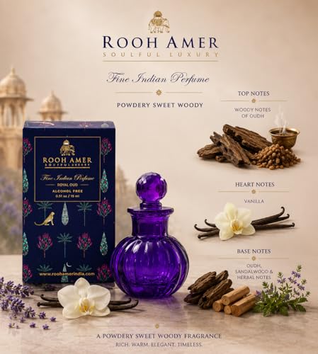 Image of Royal Oud Attar - Premium Alcohol-Free Unisex Perfume | Long-Lasting Indian Oud Fragrances for Mens & Womens | Daily Use Luxury Scent | 15ml Travel-Size Perfume Oil