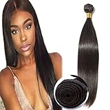 Brazilian Human Hair 1 Bundle 14 Inch Long Straight Unprocessed Virgin Hair Sew in Single Hair Weft...