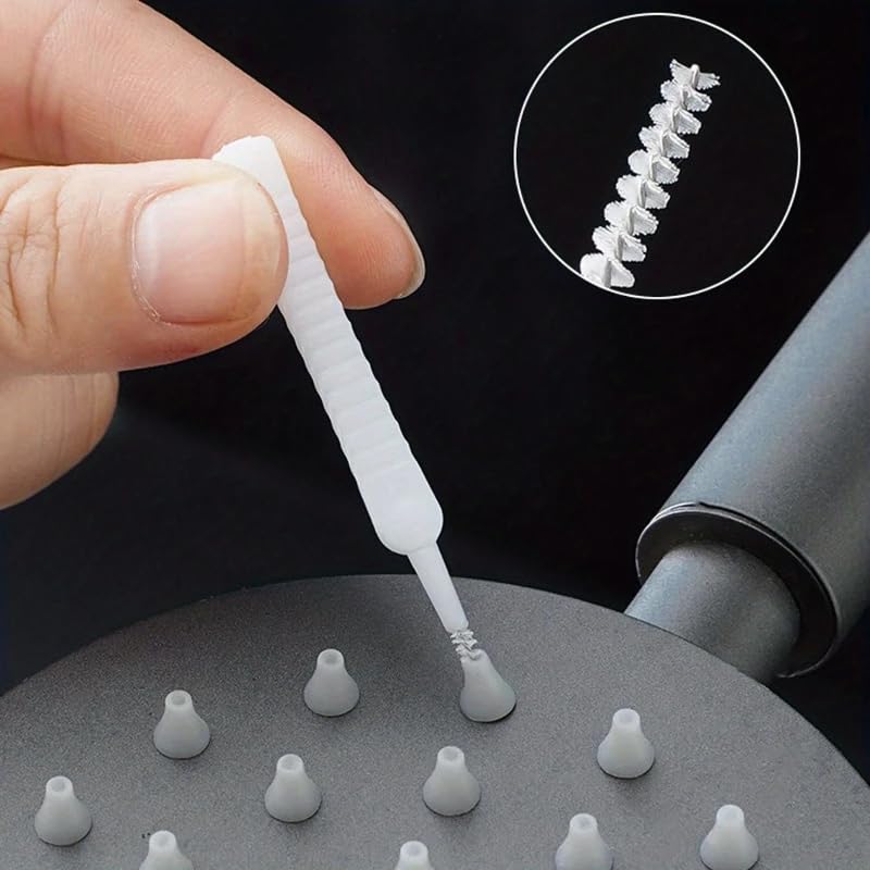 Image of Precision 30-Pack Shower Head Cleaning Brushes - Nozzle Clog Remover Tools, Bathroom Scouring Pad Sticks