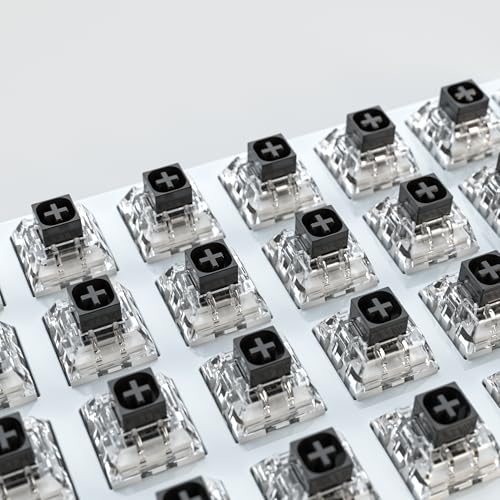 Image of Kailh Box Black Switches for Mechanical Keyboard,3-Pin 60gf Linear /Factory Lubed /Dust&Waterproof Switches(Kailh Box Black,108Pcs)