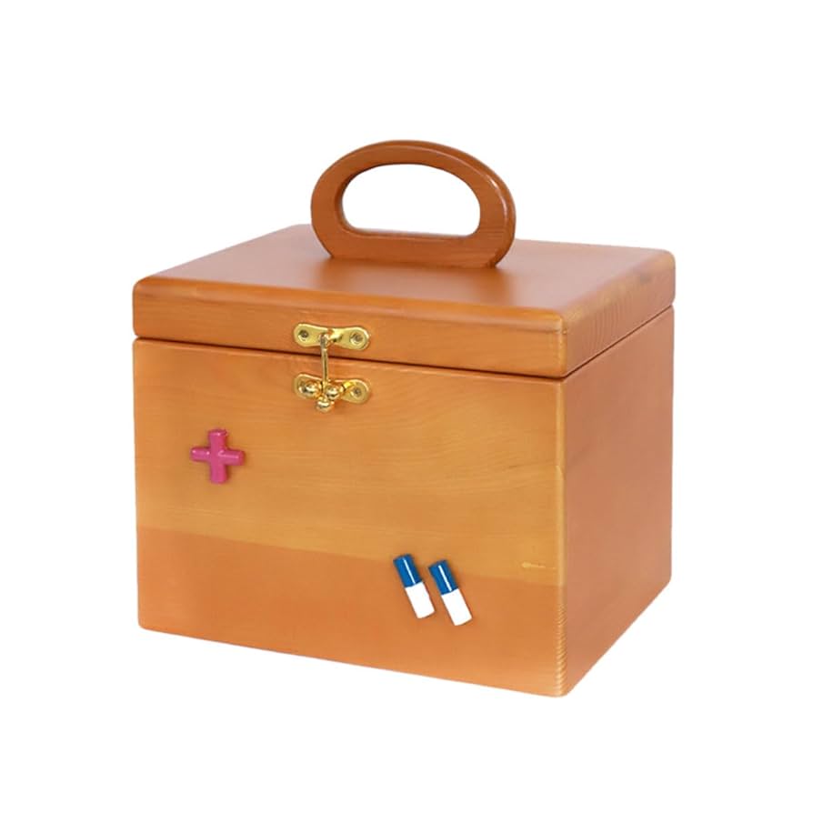 [新品未使用]　薬箱　おしゃれ　木製小物入れ 391508_1.jpg