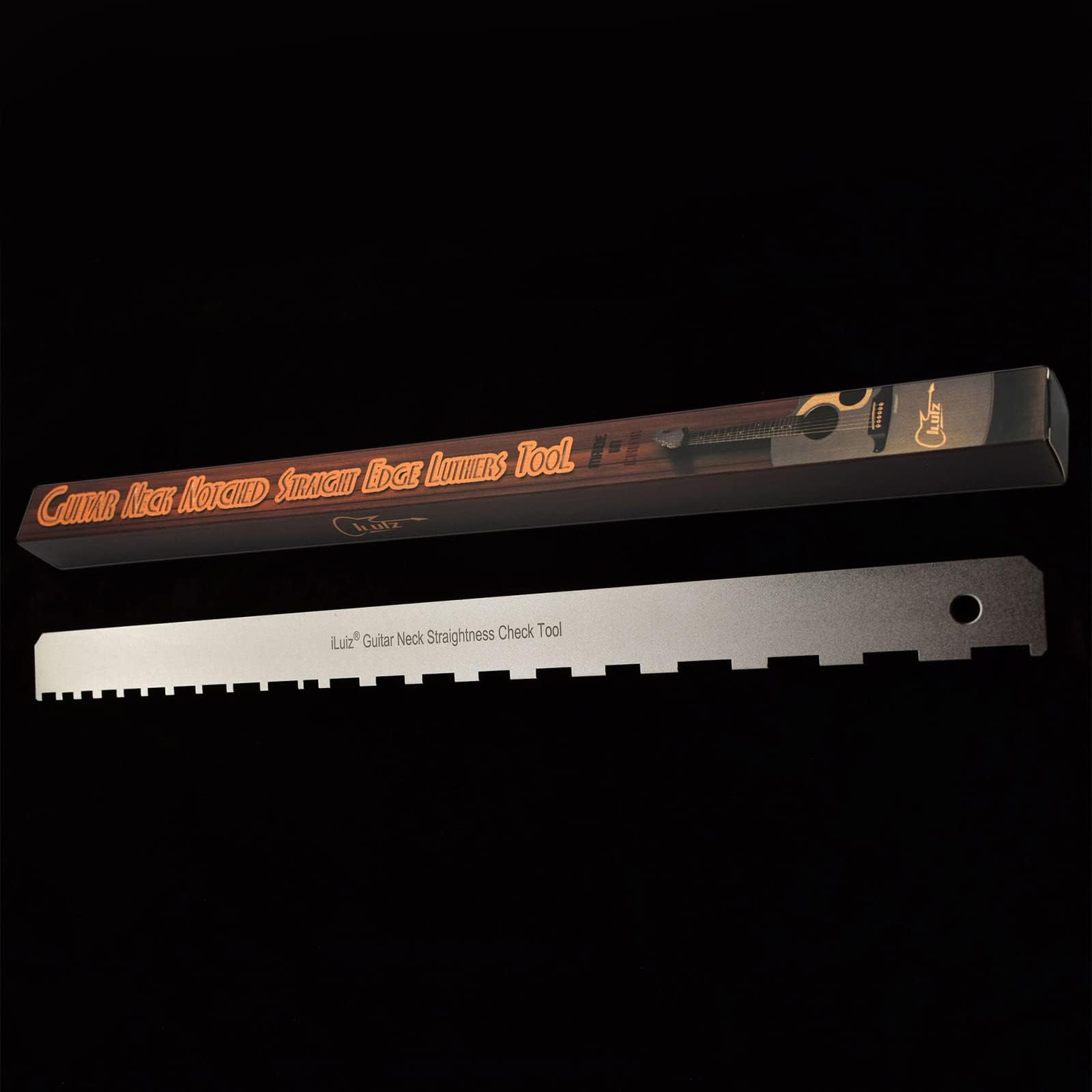 UPGRADE iLuiz Guitar Neck Notched Straight Edge Luthiers Tool for Gibson Fender and Most of Guitar Fretboard and Frets