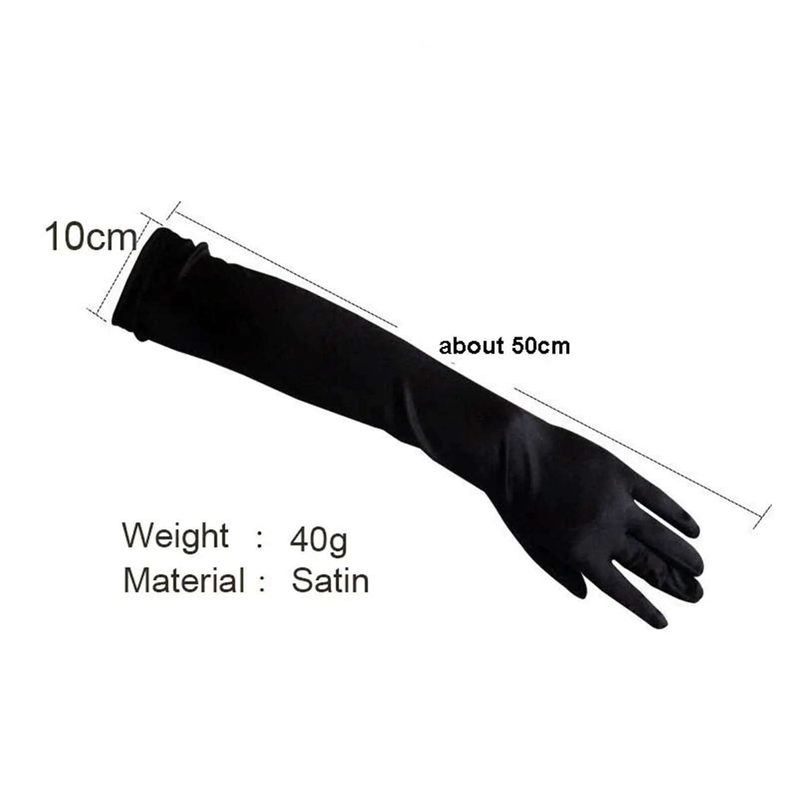 2 paia di guanti lunghi in raso elasticizzati da donna eleganti sera for matrimoni e feste