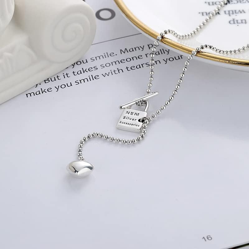 NONNYL S925 Necklace Gift for Women Wife, Womens Pendant Jewelry Wedding Anniversary, Sterling Silver Girlfriend Birthday Gifts for Her, Pendants Necklaces for Christmas Mom Gifts