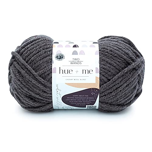 Image of Lion Brand Yarn, Hue + Me Chunky Yarn for Crocheting, Knitting, and Crafts, Shadow, 1 Pack