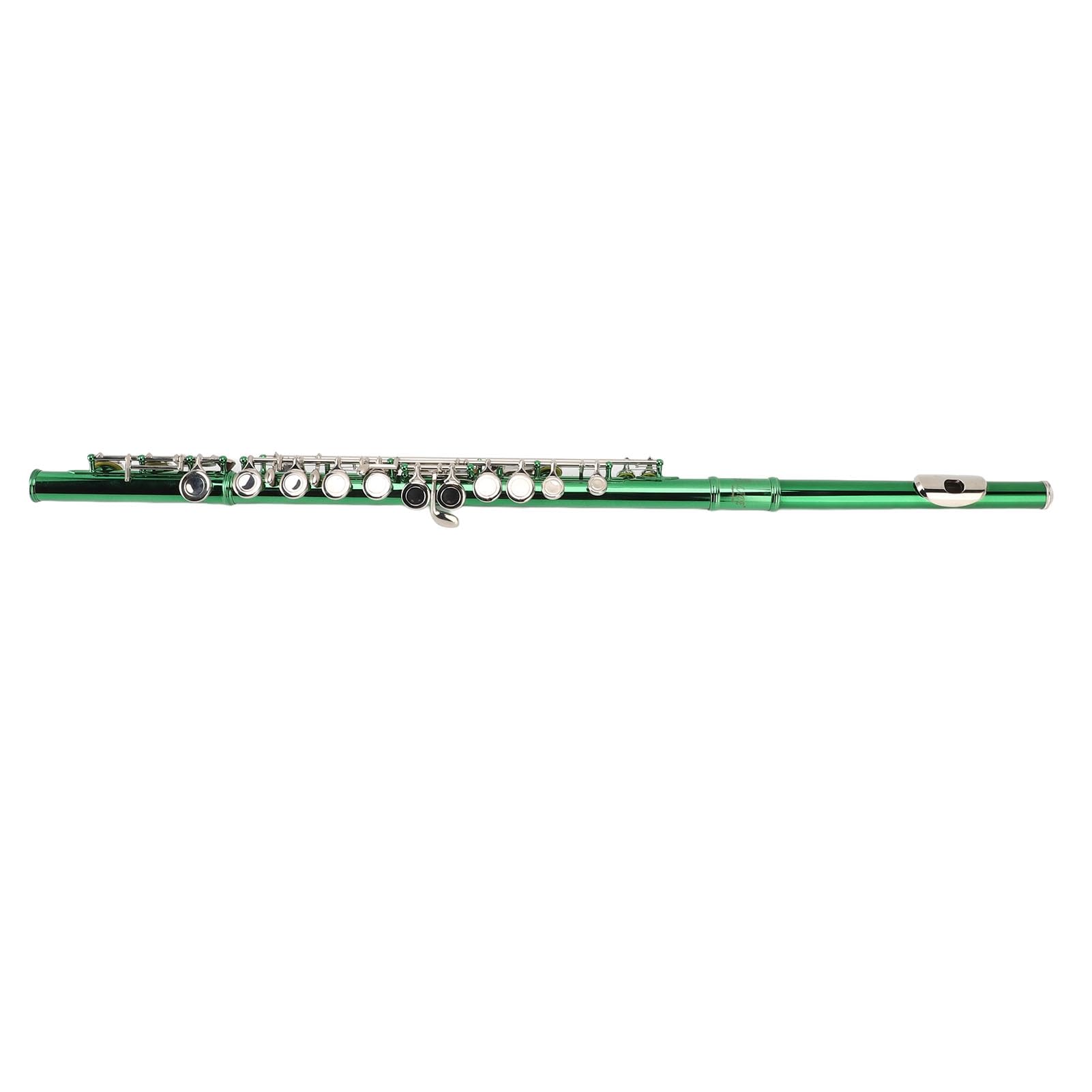 Claves Sensibles, Sonido Sobresaliente, Ideal para Principiantes y Estudiantes, Flauta de Cobre Blanco C, con Bolsa Portátil para Principiantes, Estudiantes y Herramientas de Limpieza
