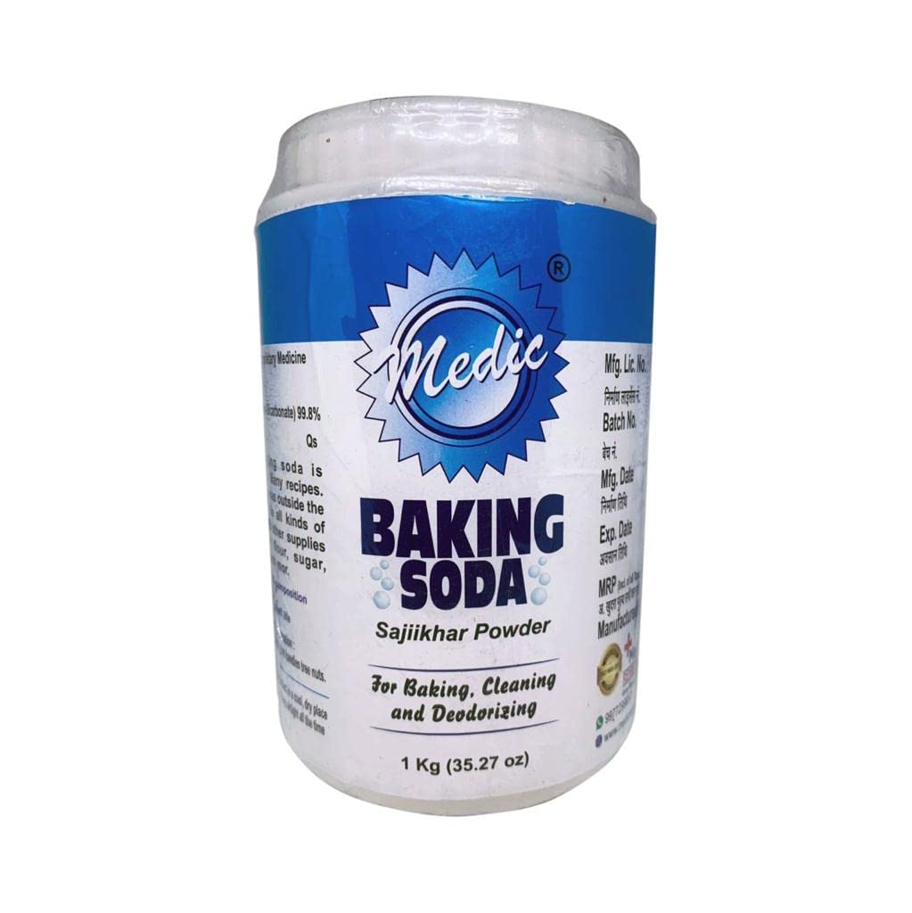 Medic Remedies Baking Soda for Baking Cooking Cleaning Multi Purpose, 1 kg