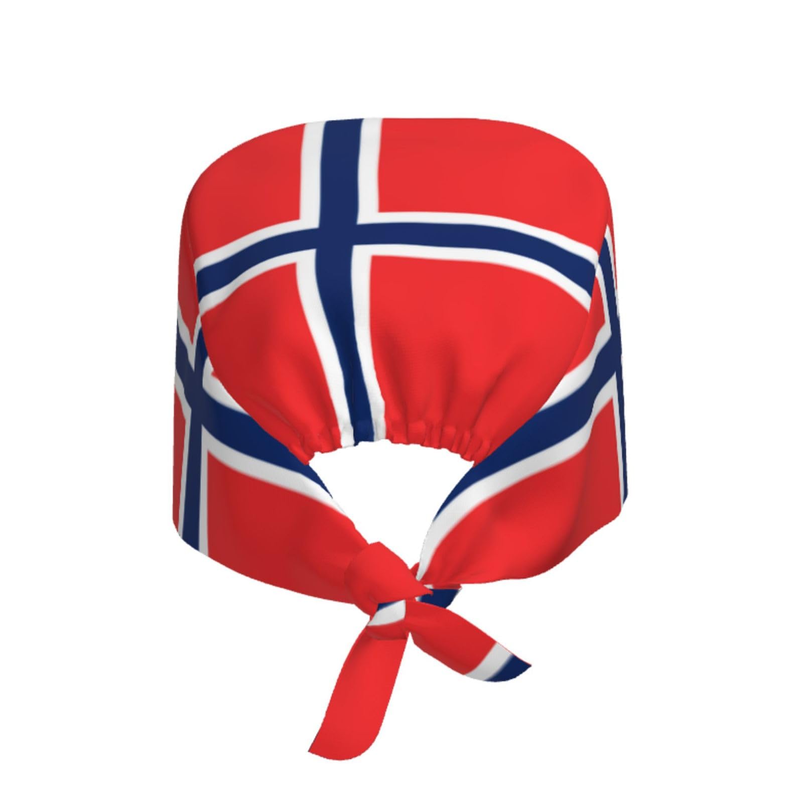 YYHWHJDE Breathable Work Hat Norwegian Flag Prints Adjustable Comfortable Chef Hat for Women & Men Black
