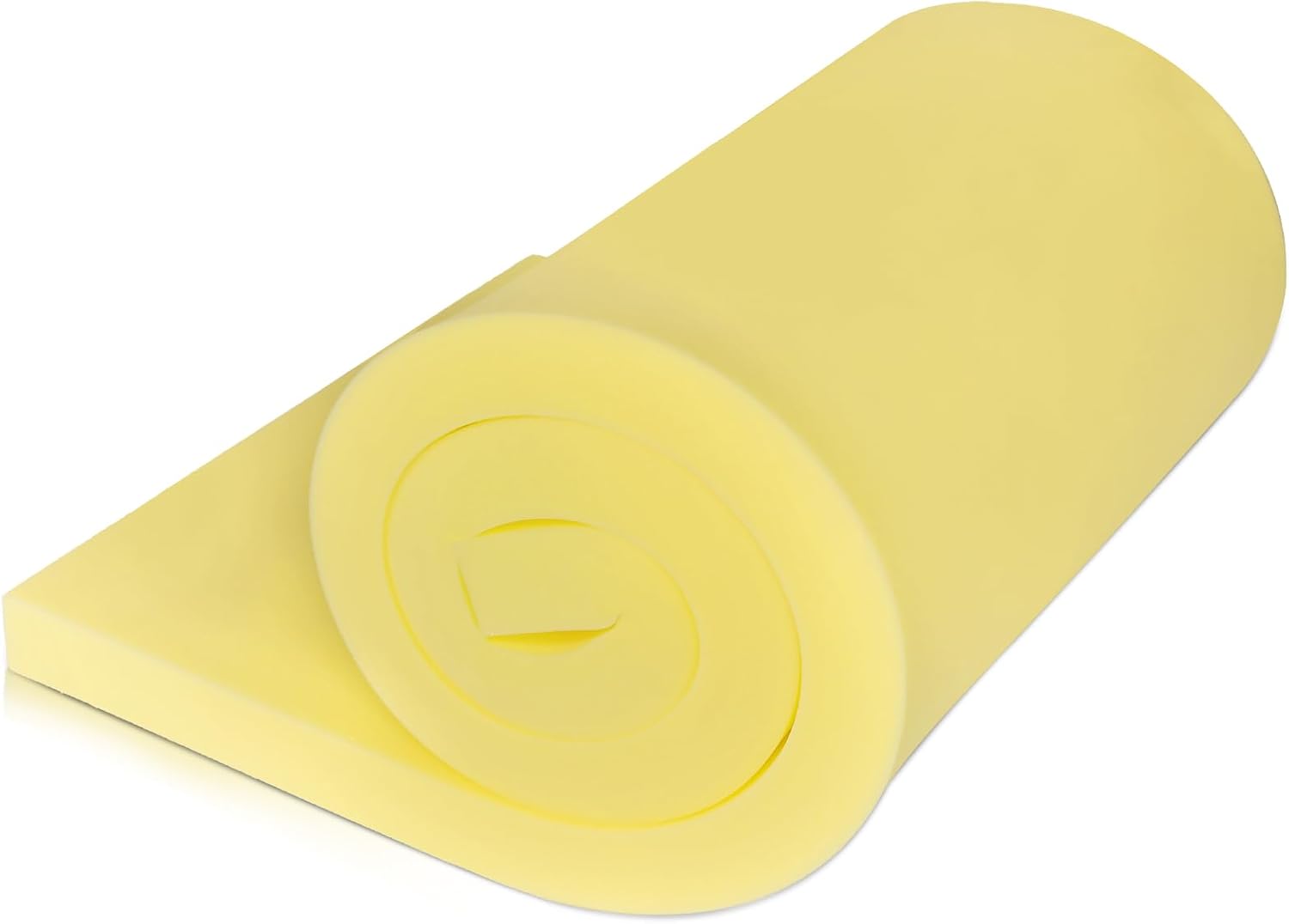 yellow foam board, high-density upholstery foam for couch cushion replacement, foam padding for cushions, furniture, and diy projects, durable foam pad for chairs, sofas, and egg crate foam inserts 79x39x2 in