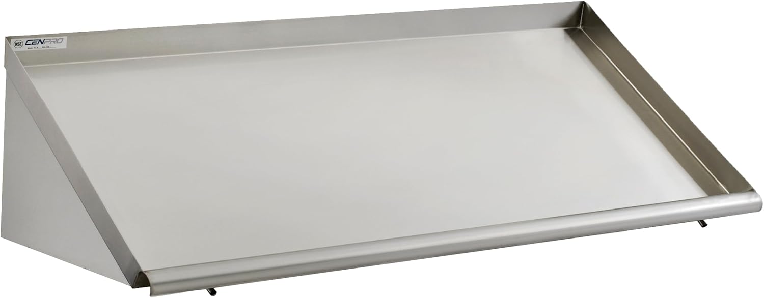 42" W Commercial Stainless Steel Wall-Mounted Slanted Rack Shelf (32L-138)