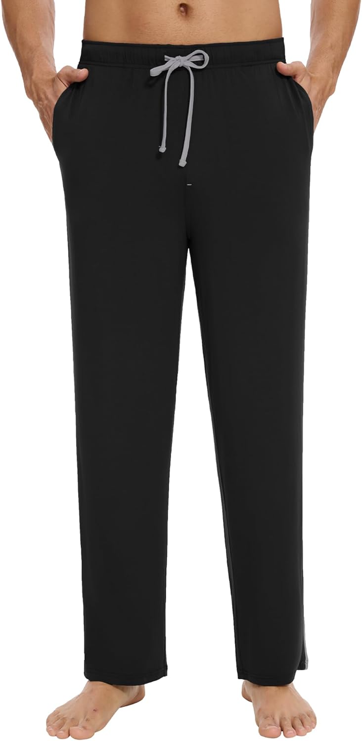 WiWi Viscose from Bamboo Mens Pajama Pants Soft Lounge Bottoms Sweatpants Sleep Pant Drawstring with Pockets S-XXL - Image 4