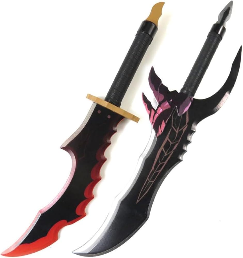 Spada Pugnale Cosplay Sung Jin Woo – In Bambù 45/52/58 Cm, Accessorio Anime Per Display E Collezione