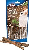 TRIXIE Hundeleckerli Insekten Snack Sticks mit Mehlwürmern – 80 g