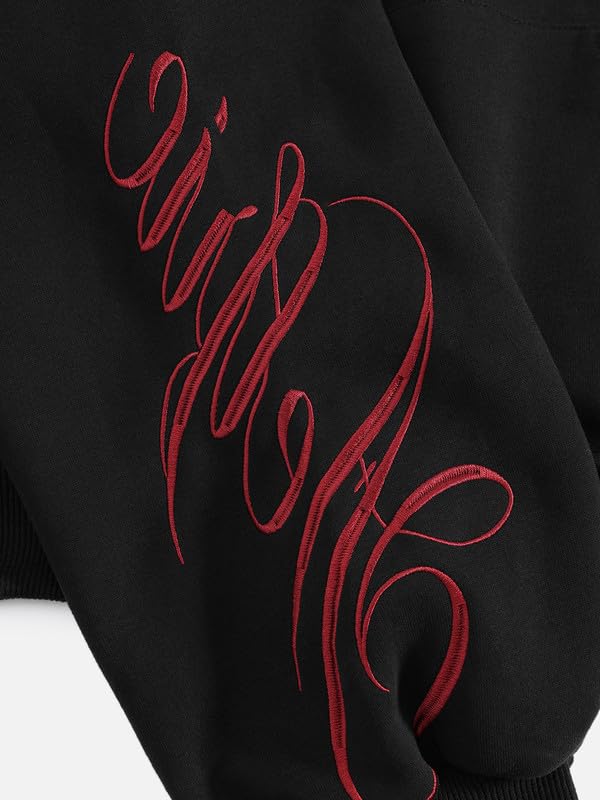 Aelfric Eden Męski dres treningowy, baggy, damski, oversize, haft, boks, strój rekreacyjny, uniseks, strój domowy, strój sportowy, z zamkiem błyskawicznym, zestaw ze spodniami do biegania, strój