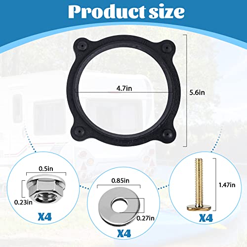 Image of 385310063 Floor Flange Seal and Mounting Kit Replacement, RV Toilet Seal Kit for Dometic /Sealand Toilet