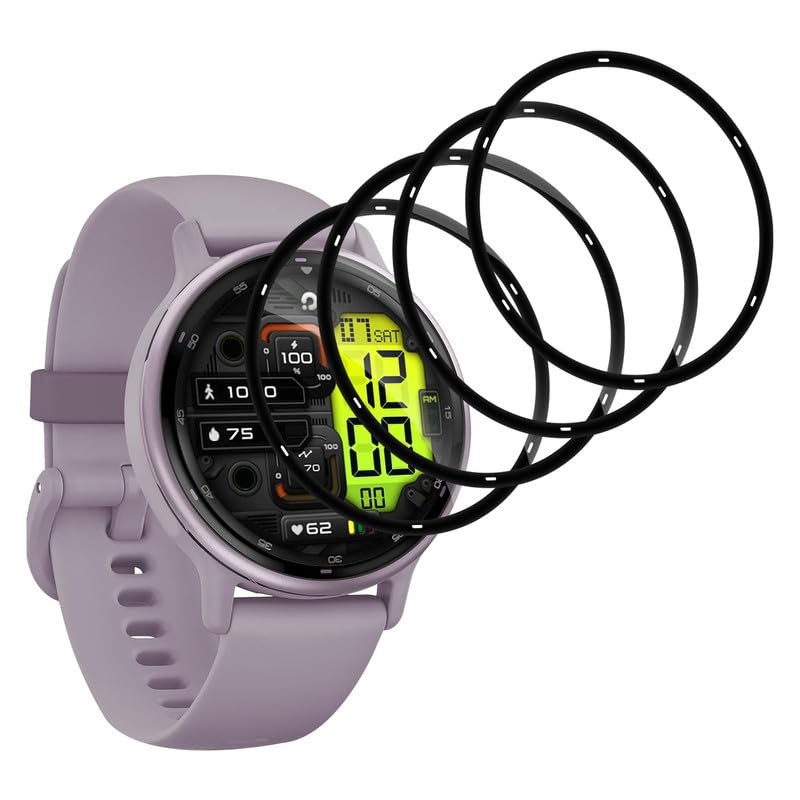 Camokia 4 Stück Dünne Weiche TPU Folie für Schutzglas Garmin Vivoactive 5 Displayschutz HD Klar Panzerfolie für Panzerglas Garmin Vivoactive 5 Schutzfolie Flexibilität Anti-Fingerprint Folie