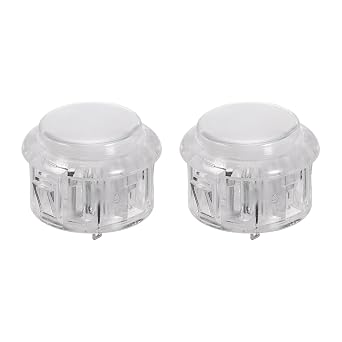 Nexarelle 2 Pcs Arcade LED Lights Push Button 30mm - 5A 12/24V LED Illuminated Game Push Button for Arcade Machine/Fighting Stick/Video Gaming Controller, White