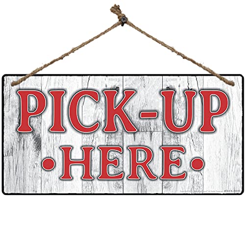 ATX CUSTOM SIGNS - Pick Up Here Sign Red and White