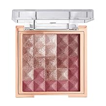 FLOWER BEAUTY Highlighter and Blush Makeup Powder for Face and Cheeks, Pyramid Pressed Pigments Cheek Color and Illuminator Rose Glow Pack of 1