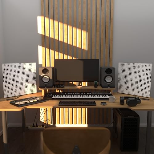 �����x�[�X�g���b�v UNIVERSE 2�Z�b�g | ���o�C���f�X�N�g�b�vLED�X�^���h (RGB���C�g�t��) �t�� | �|�b�h�L���X�g�X�^�W�I�E�Q�[�~���O���[���p | �z���E�g�U | �T�C�Y: 50x50x10cm | �F: �z���C�g