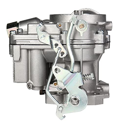 Marine Carburetor 2 Barrel Carb For Mercruiser Rochester Mercarb 3.0L 2.5L 4 Cyl Engines With Electric Choke & Jets Gaskets Long Linkage, Replace 3310-864940A01, Base Bolt Pattern Is 3 3/4 X 2 Inches #TOP4