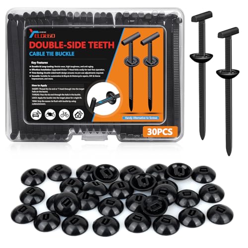 Universal Car Cable Tie Buckles Nylon Fastener (30-Pack)