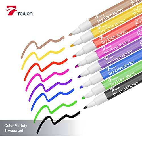 Desktop Glass Whiteboard With Basic Calculator With Magnetic Dry Erase Markers, 12 Digit Lcd Display, Assorted Colors #TOP4