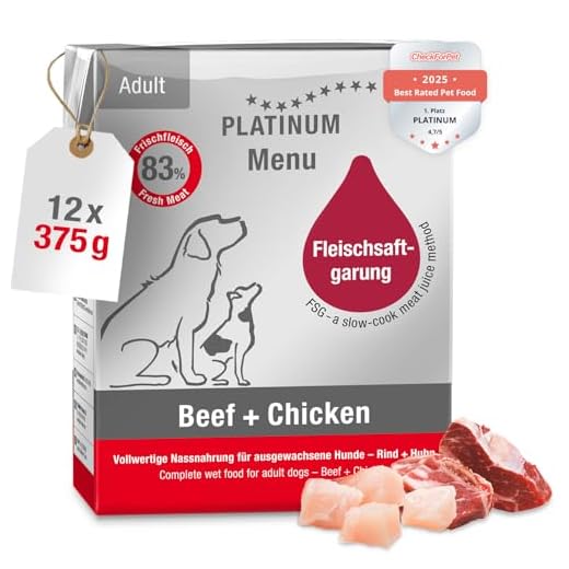 Hundenahrung Menu Adult Beef+Chicken 12x375g
