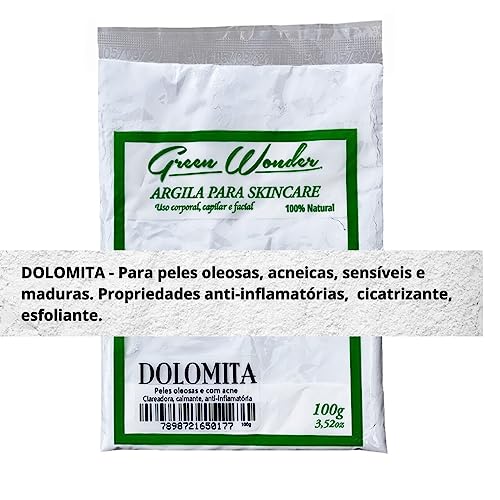 Argila para Máscara facial, Green Wonder skincare. Kit 9 cores