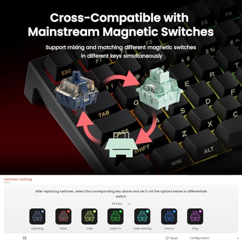 Akko TAC75 HE Tastatur 75% Hall Effekt Magnetschalter Rapid Trigger 8K – Ansicht 3