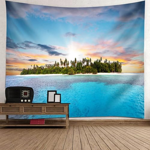 Tapisserie murale mer de 200x200cm pour créer une ambiance d'évasion dans une chambre d'ado