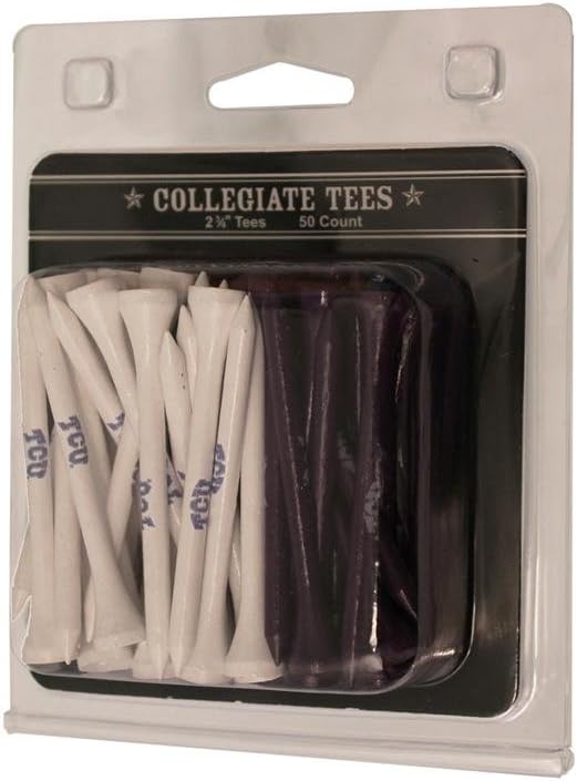 Team Golf NCAA Unisex Team Golf NCAA 2-3/4" Golf Tees, 50 Pack, Regulation Size, Multi Team Colors