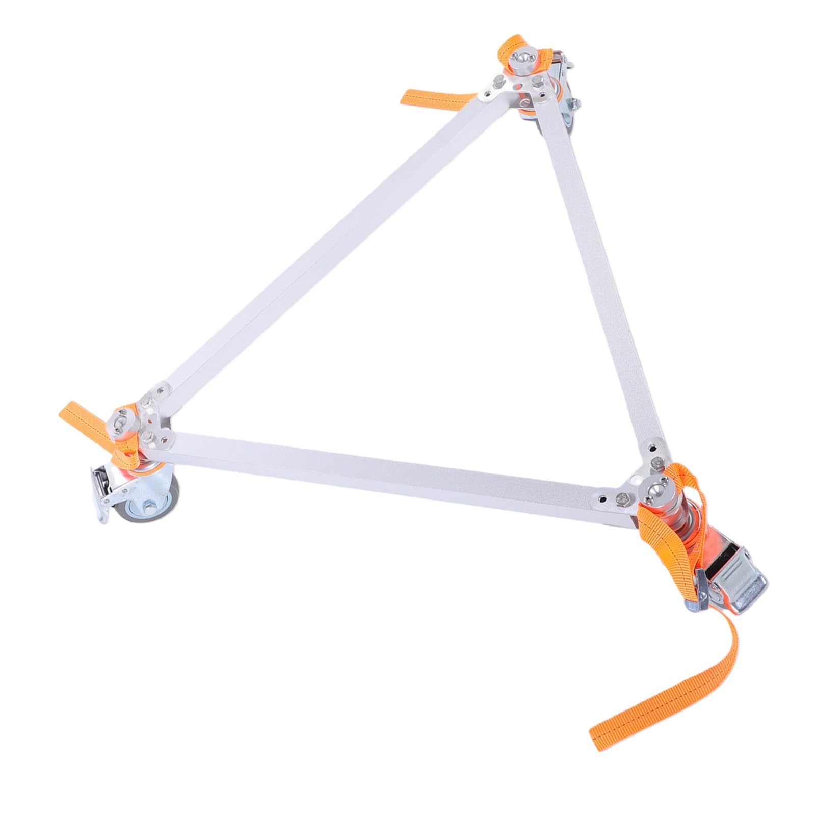 Eujgoov Soporte de Pata de Trípode Móvil Soporte de Nivelación con Ruedas de Aleación de Aluminio Base Triangular Estable Ajustable Diseño Desmontable para Trabajo de Encuesta de Escáner de Estación