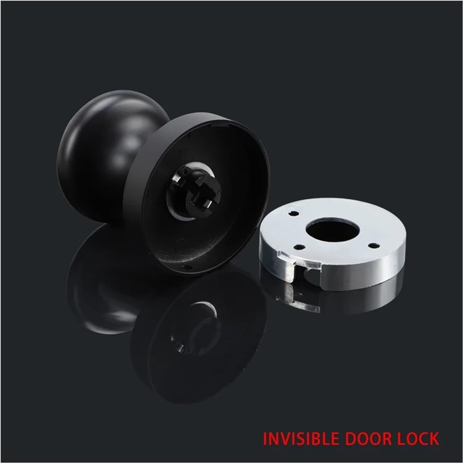 Bathroom Room Spherical Invisible Door Lock Bedroom Universal Wooden Handle Hidden Single Hardware(Single Hand 4)