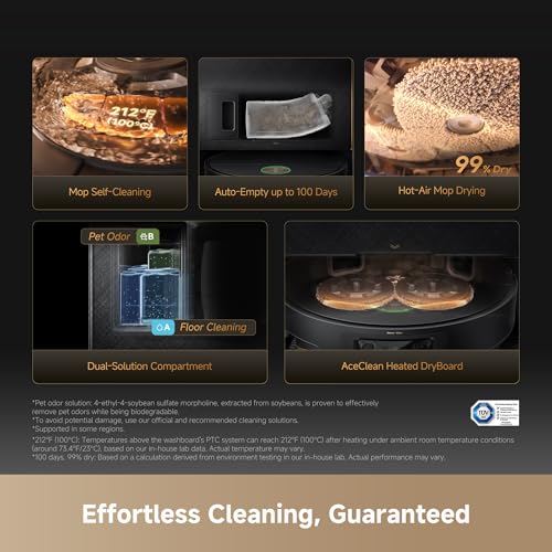 Image of DREAME X60 Max Ultra Complete Robot Vacuum and Mop & Pet Odor Solution 33.8 FL OZ(1L)