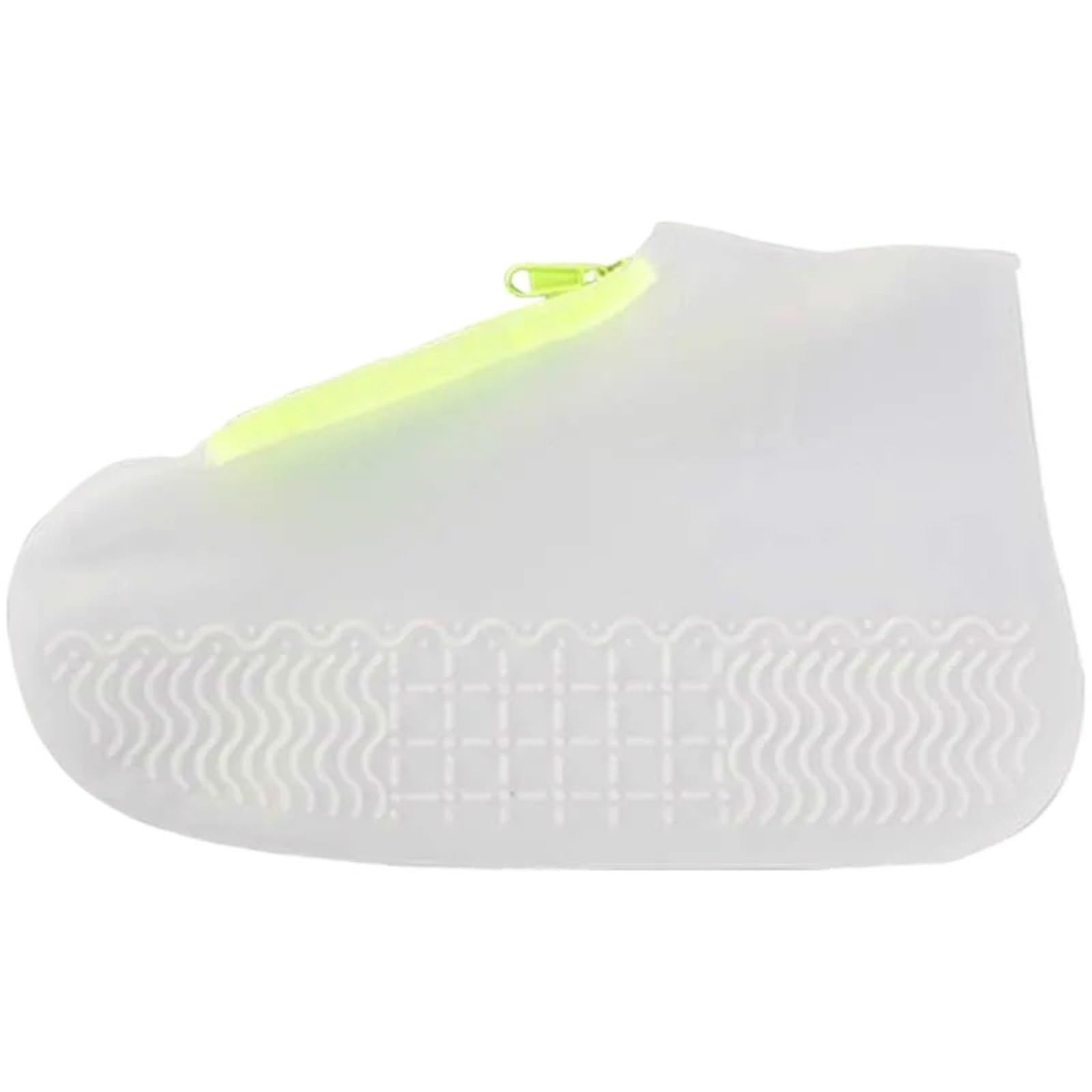 2 Pairs Anti-Slip Abdeckung for Schuhe Zubehör Wiederverwendbare Männer Regen Abdeckungen Frauen Schuhe Abdeckungen wasserdichte Schuh Abdeckungen Galoschen Für Einen Sauberen Boden(White,M)