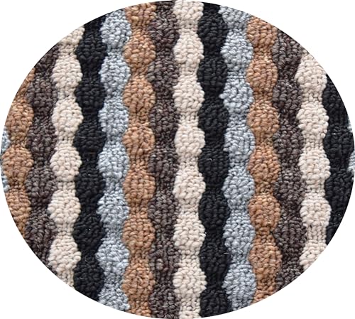 SrS Rugs® Non Slip Kitchen Door Mats & Hallway Runners Washable Rug UK (Black | Brown | Grey, 80cm x 140cm)