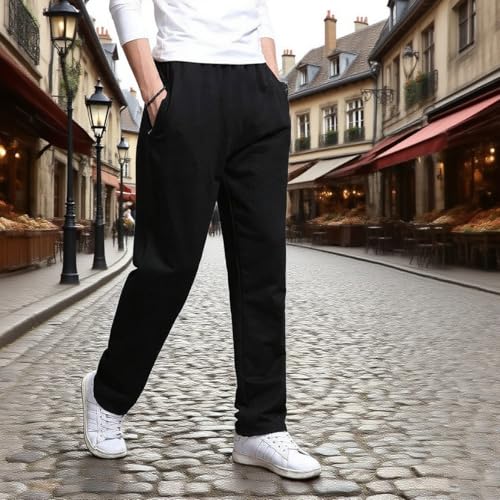 Mens Casual Pants with Zipper Pockets Sweatpants Athletic Men's Relaxed Fit for Running Workout Gym3
