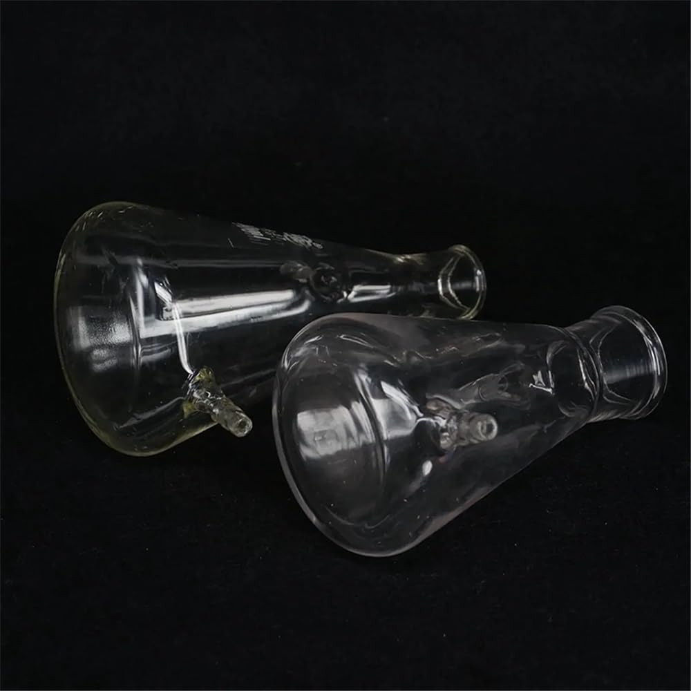 Attrezzature e forniture di laboratorio Flacone da laboratorio in vetro borosilicato 125 ml, 250, 500, 1000 con doppio adattatore for tubo flessibile 10 mm