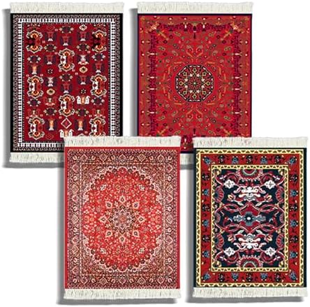 Table Rug Coasters Amazon.com: FDTCHENG Oriental-Style Rug Table Carpet Coaster Set ...