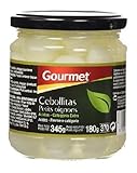 Pequeños cebollas blancas con vinagre Gourmet Tarro 345 g – Lote de 2 unidades