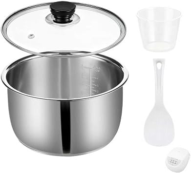 5.5-cup stainless steel inner pot - compatible with Tiger JBV-A10U model. made of 304 stainless steel. No rice cooker included.