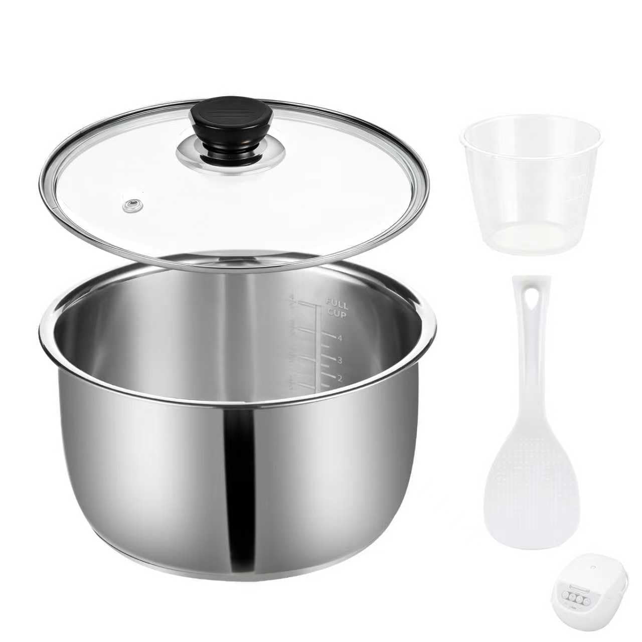 Stainless steel inner pot of rice cooker compatible with Tiger JBV-A10U model made of 304 stainless steel No