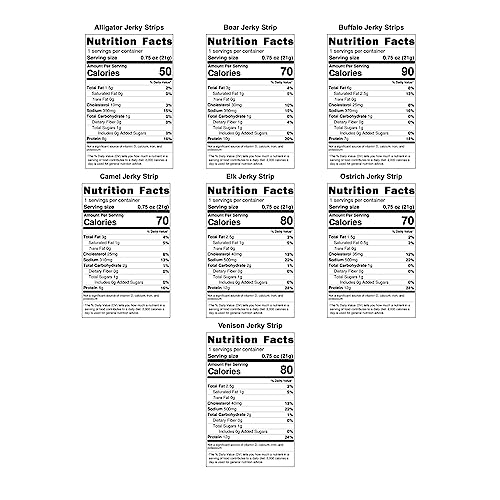 Jerky-N-Spice Buffalo Bob'S Exotic Jerky (10-Pack), 10 Flavor Variety Pack Of Exotic Snacks, Wild Game Jerky Snack Packs For Fathers, Food Gifts Healthy Beef Sticks thumb #8